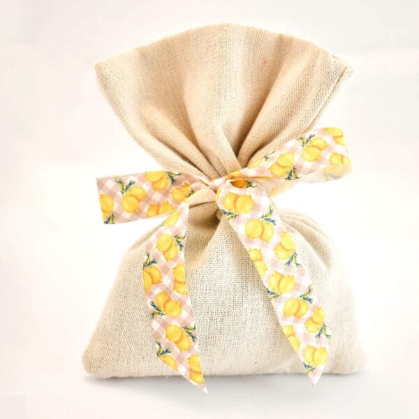 Μπομπονιέρα Υφασμάτινο Πουγκί Ελεφαντάκι