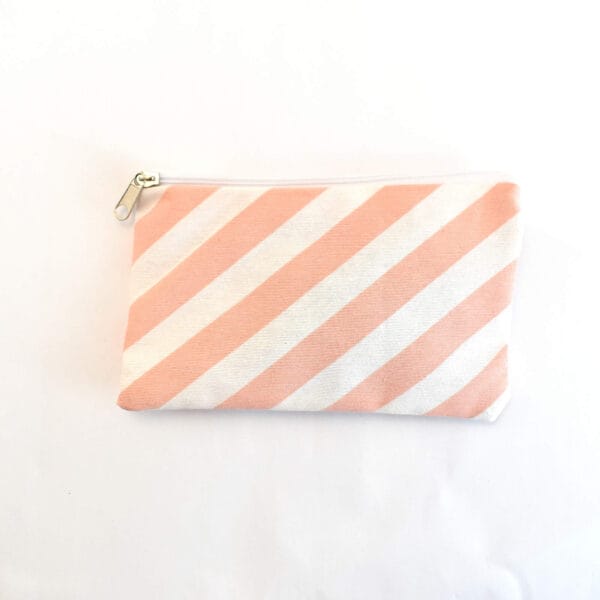 Μπομπονιέρα Πορτοφολάκι Σομόν Ριγέ