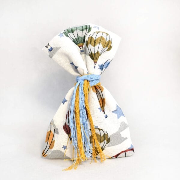 Μπομπονιέρα Υφασμάτινο Πουγκί Αερόστατα
