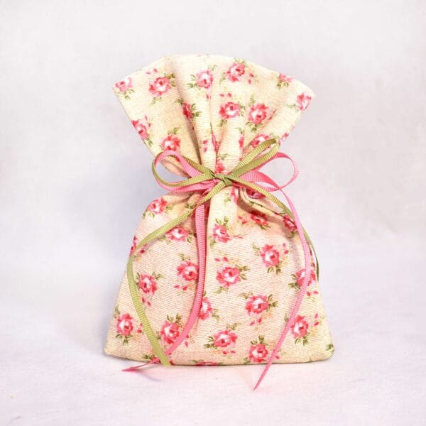 Μπομπονιέρα Υφασμάτινο Πουγκί Floral