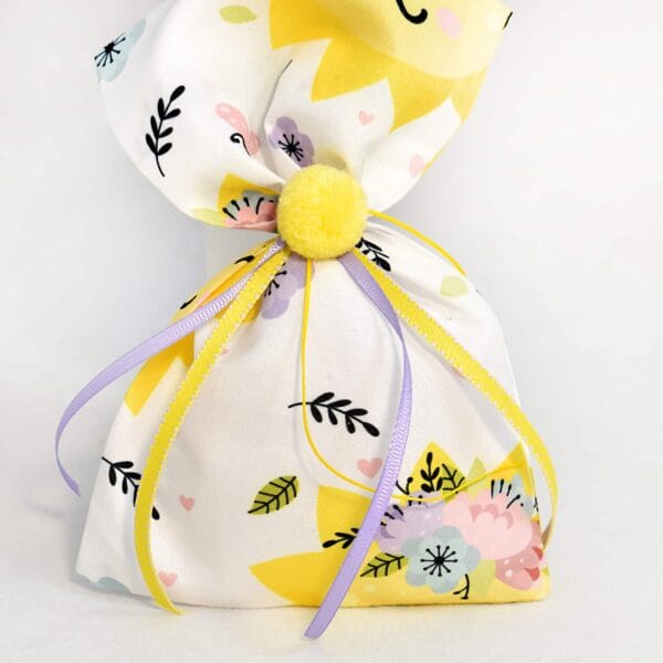 Μπομπονιέρα Υφασμάτινο Πουγκί Happy sun