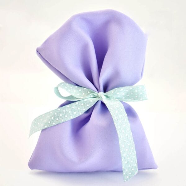 Μπομπονιέρα Υφασμάτινο Πουγκί Μωβ