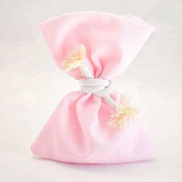 Μπομπονιέρα Υφασμάτινο Πουγκί Pink Lace